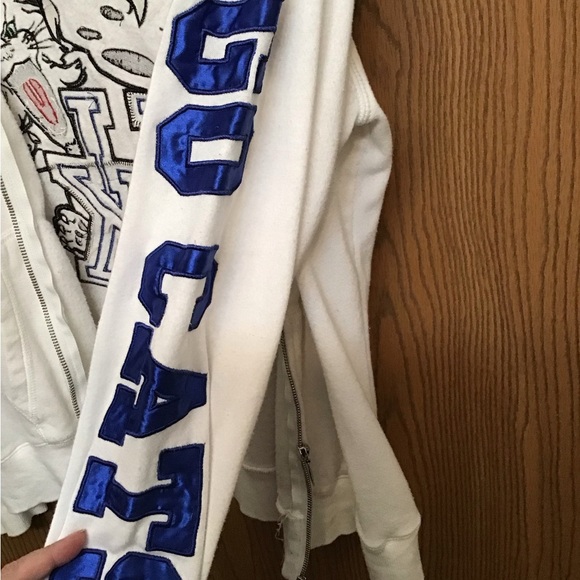 Ladies XL UK hoodie with sewn on embellishments - pre-loved - Picture 4 of 5